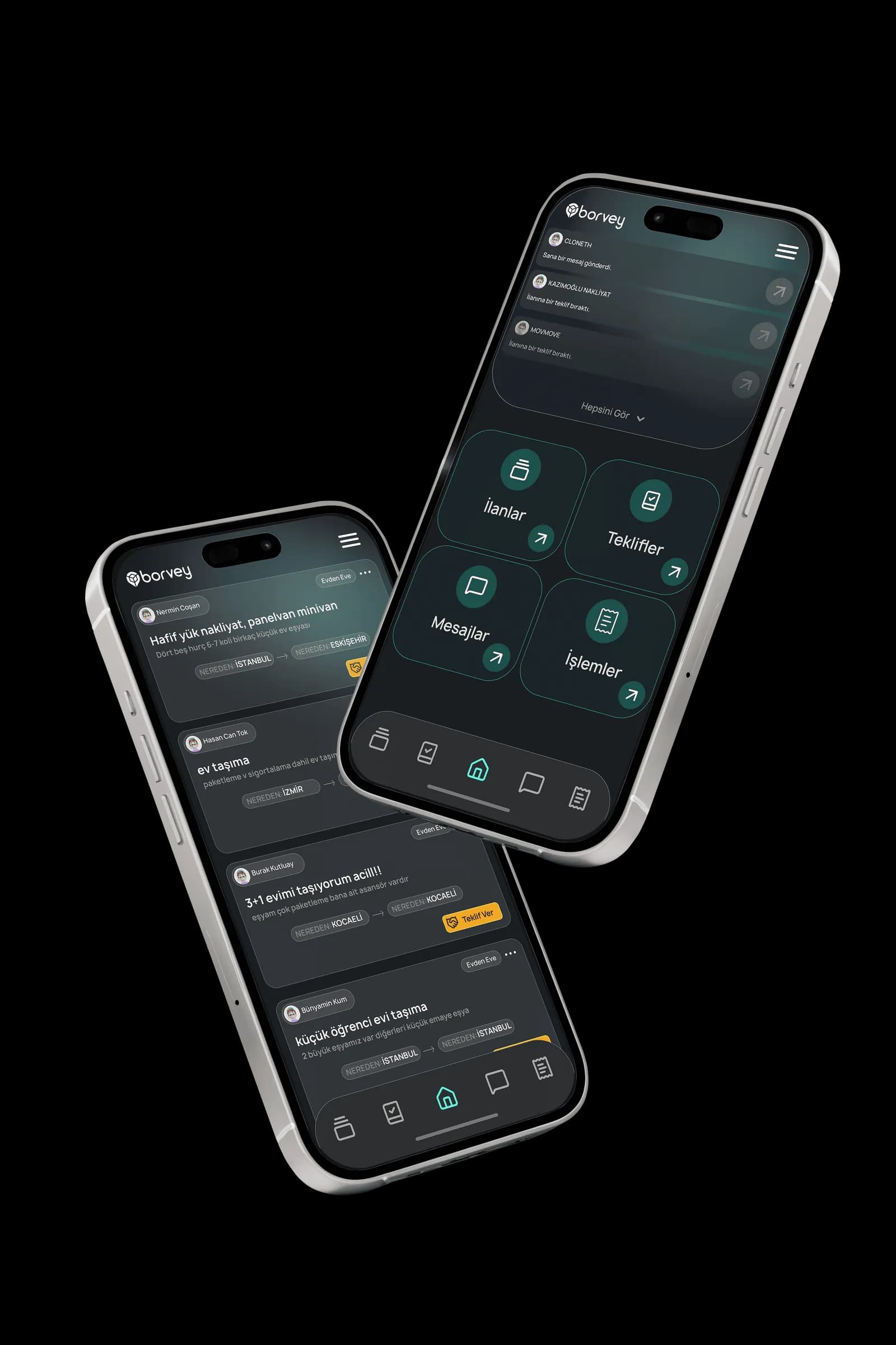 Borvey Uygulama Görünümü